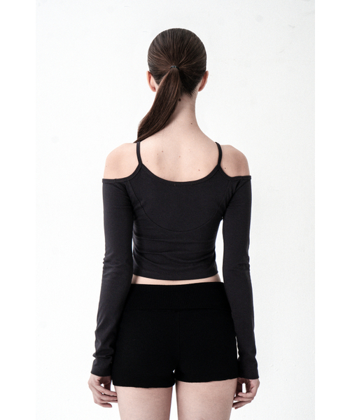 SYNERJYN(シナジン)の「SHOULDER SLIT LONG SLEEVE CHARCOAL(Tシャツ/カットソー・レディース・その他・ONE SIZE)」の2枚目の写真