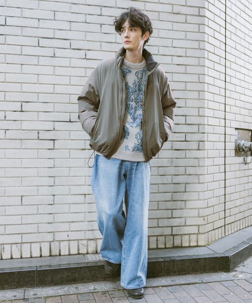 RAGEBLUE(レイジブルー)の「Damask Pattern Jacquard Knit/ダマスク柄ジャガードニット(ニット/セーター・メンズ・グレー/ネイビー/ブラック・MEDIUM/LARGE)」の16枚目の写真