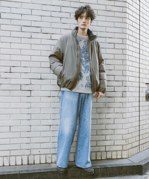 RAGEBLUE(レイジブルー)の「Damask Pattern Jacquard Knit/ダマスク柄ジャガードニット(ニット/セーター・メンズ・グレー/ネイビー/ブラック・MEDIUM/LARGE)」の15枚目の写真