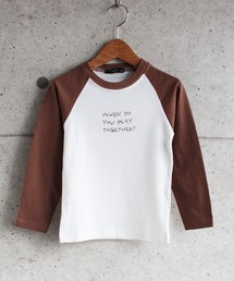 SHISKY（シスキー）の「ラグラン フォント ロゴ 柄込み ロンT キッズ（Tシャツ/カットソー）」