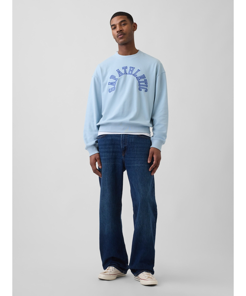 GAP(ギャップ)の「ヴィンテージソフト フレンチテリー オーバーサイズ GAP Athletic スウェットシャツ(スウェット・メンズ・ブラウン/オフホワイト/ブラック/ブルー・XS/L/M/S/XL)」の18枚目の写真