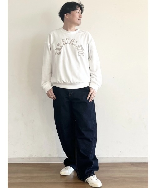 GAP(ギャップ)の「ヴィンテージソフト フレンチテリー オーバーサイズ GAP Athletic スウェットシャツ(スウェット・メンズ・ブラウン/オフホワイト/ブラック/ブルー・XS/L/M/S/XL)」の9枚目の写真