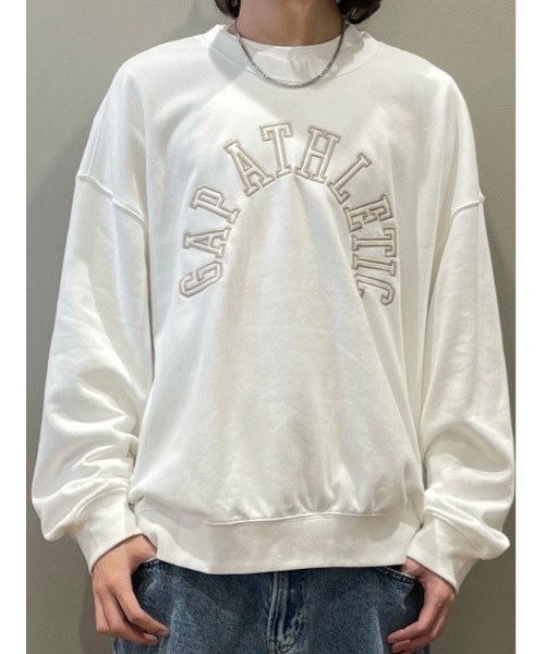 GAP(ギャップ)の「ヴィンテージソフト フレンチテリー オーバーサイズ GAP Athletic スウェットシャツ(スウェット・メンズ・ブラウン/オフホワイト/ブラック/ブルー・XS/L/M/S/XL)」の11枚目の写真