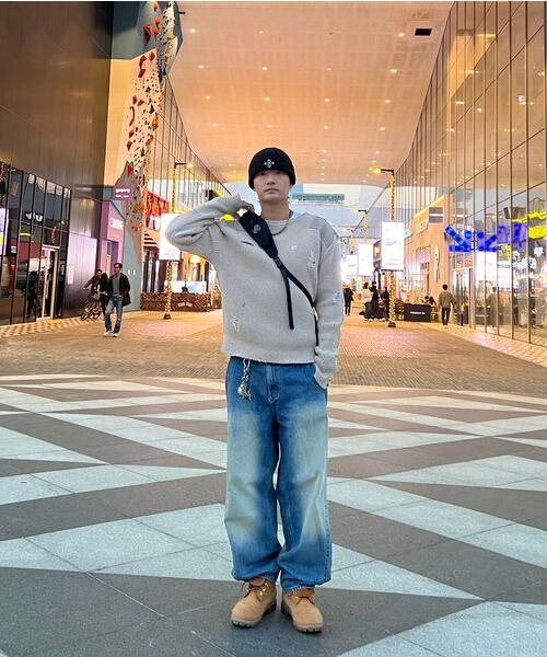 INEXCIS(イネクシス)の「ワイドスナップデニムパンツ(インディゴブルー)(デニムパンツ・メンズ・その他・SMALL/MEDIUM/LARGE)」の2枚目の写真