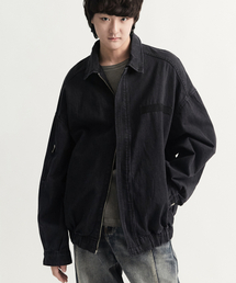 DRAW.M（ドローエム）の「オーバーサイズデニムボンバージャケット（ブラック）（デニムジャケット）」