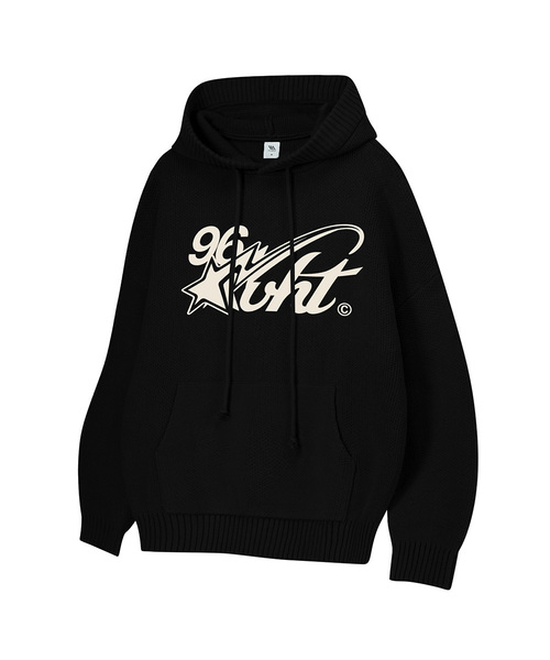 VENHIT(ベンヒット)の「アストロ96 ニットフードパーカー(ニット/セーター・レディース・ブラック/アイボリー/ミント・MEDIUM/LARGE/X-LARGE)」の2枚目の写真