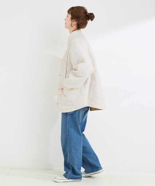 B.C STOCK（ベーセーストック）の「《追加2》ウォッシャブル / キルティングリバーシブルブルゾン（ブルゾン・レディース・カーキ/アイボリー/ブラック・FREE）」の17枚目の写真