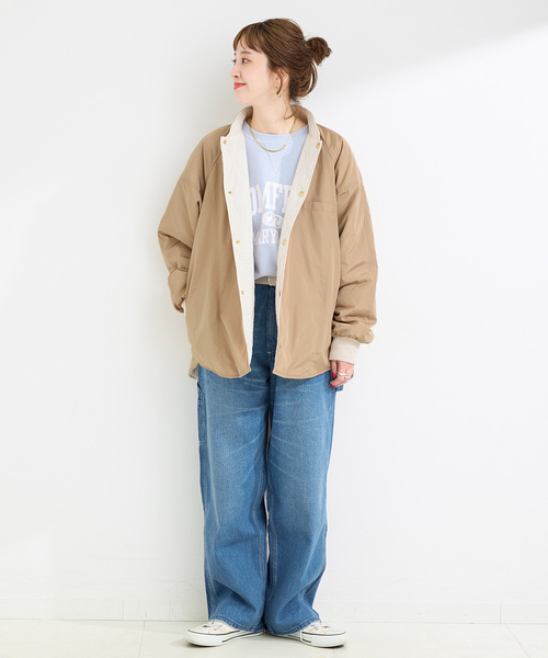 B.C STOCK（ベーセーストック）の「《追加2》ウォッシャブル / キルティングリバーシブルブルゾン（ブルゾン・レディース・カーキ/アイボリー/ブラック・FREE）」の22枚目の写真