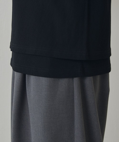 Lui's（ルイス）の「レイヤードヘンリーネックロングスリーブTシャツ（Tシャツ/カットソー・メンズ・チャコールグレー/ブラック・M/S）」の18枚目の写真