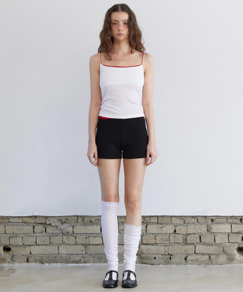 RENSE(レンセ)の「Micro Ribbed Banding Short Pants Black(その他パンツ・レディース・その他・ONE SIZE)」の9枚目の写真