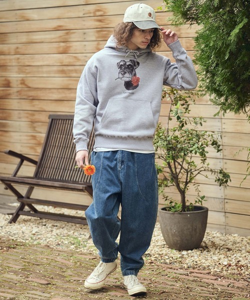 UN-FILLED(アンフィルド)の「mpa4029- REAL GERBERA DOG HOODIE パーカー(シュナウザー)(SDUF-2603SNZ)(パーカー・メンズ・グレー/ホワイト・XL/L/M)」の6枚目の写真