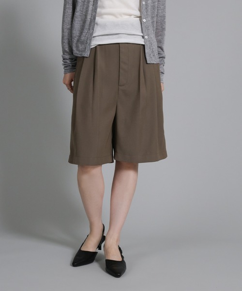 select MOCA Et（セレクトモカエト）の「【Et】Two-Tuck Half Pants（その他パンツ・レディース・ブラック/グレイッシュベージュ・FREE）」の5枚目の写真