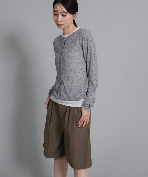 select MOCA Et（セレクトモカエト）の「【Et】Two-Tuck Half Pants（その他パンツ・レディース・ブラック/グレイッシュベージュ・FREE）」の12枚目の写真