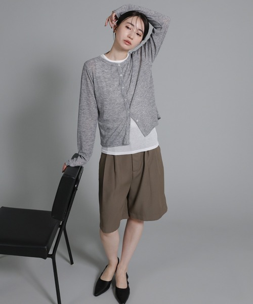 select MOCA Et（セレクトモカエト）の「【Et】Two-Tuck Half Pants（その他パンツ・レディース・ブラック/グレイッシュベージュ・FREE）」の10枚目の写真