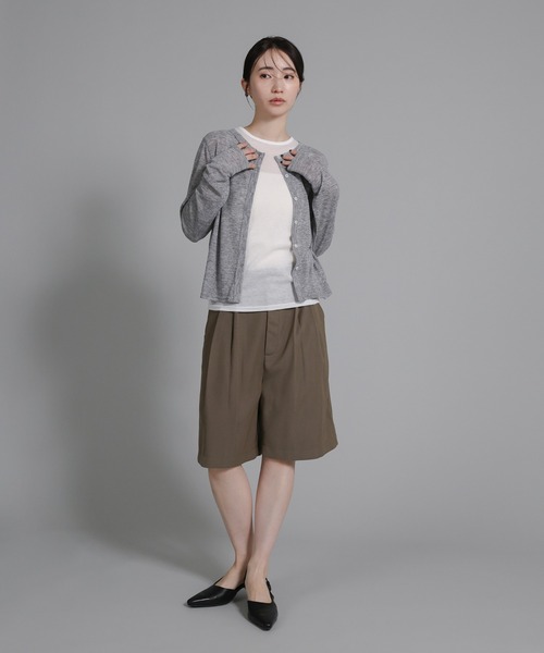 select MOCA Et（セレクトモカエト）の「【Et】Two-Tuck Half Pants（その他パンツ・レディース・ブラック/グレイッシュベージュ・FREE）」の14枚目の写真