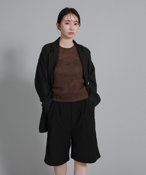 select MOCA Et（セレクトモカエト）の「【Et】Two-Tuck Half Pants（その他パンツ・レディース・ブラック/グレイッシュベージュ・FREE）」の19枚目の写真