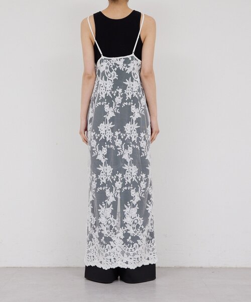 GALLARDAGALANTE（ガリャルダガランテ）の「【手洗い可】シアーレースキャミワンピース（ワンピース・レディース・ブラック/ホワイト・FREE）」の8枚目の写真