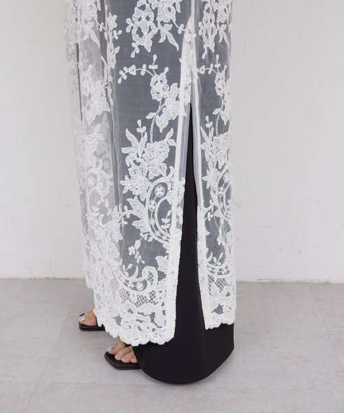 GALLARDAGALANTE（ガリャルダガランテ）の「【手洗い可】シアーレースキャミワンピース（ワンピース・レディース・ブラック/ホワイト・FREE）」の11枚目の写真