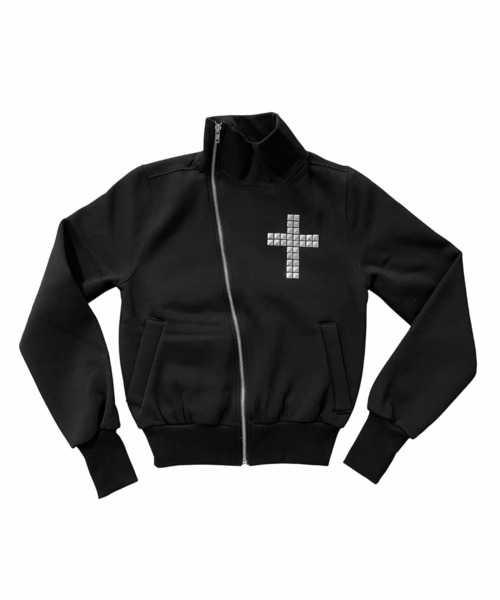 THEAIRTOWN（ジエアタウン）の「tuebe cross high neck zip-up（スウェット・レディース・グレー/ブラック・FREE）」の22枚目の写真