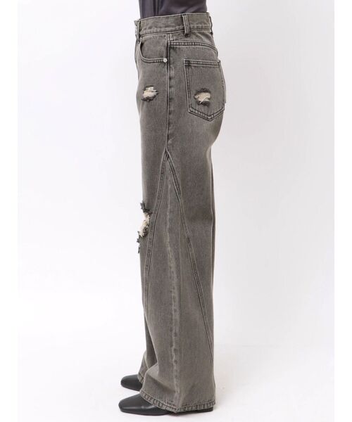 MURUA（ムルーア）の「バレルレッグクラッシュデニム（デニムパンツ・レディース・ブルー/グレー・2/1）」の21枚目の写真