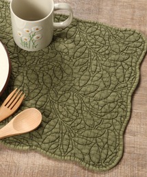 studio CLIP（スタディオクリップ）の「リーフ柄キルトランチョンマット（ランチョンマット/テーブルウェア）」