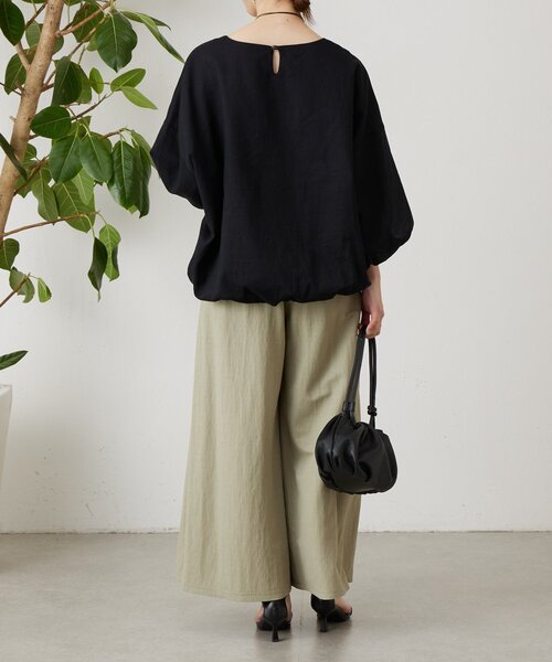 BEARDSLEY（ビアズリー）の「綿麻バルーンブラウス（シャツ/ブラウス・レディース・ブルー/ブラック/ピンク・FREE）」の16枚目の写真