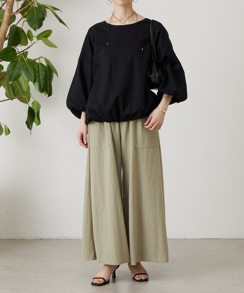 BEARDSLEY（ビアズリー）の「綿麻バルーンブラウス（シャツ/ブラウス・レディース・ブルー/ブラック/ピンク・FREE）」の17枚目の写真