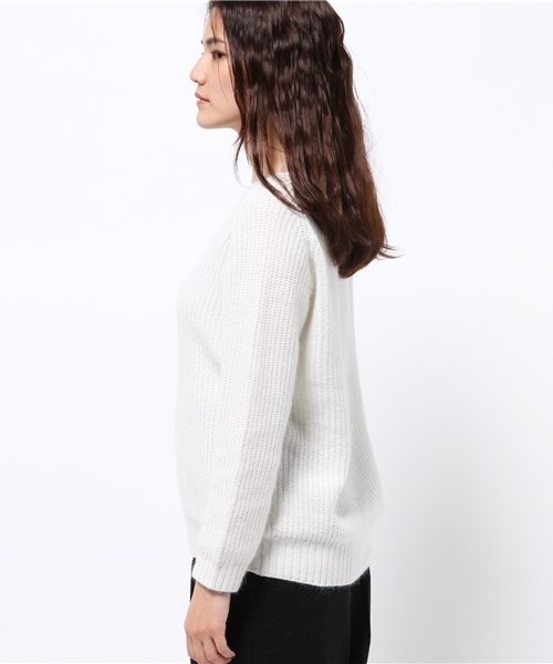 NATURAL BEAUTY BASIC（ナチュラルビューティーベーシック）の「ファインタッチアンゴラニット（ニット/セーター・レディース・グレー系その他/ホワイト/グレー/ブルー・MEDIUM）」の6枚目の写真