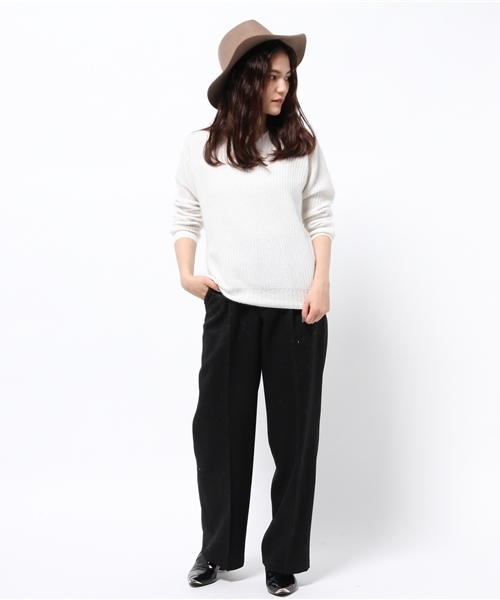 NATURAL BEAUTY BASIC（ナチュラルビューティーベーシック）の「ファインタッチアンゴラニット（ニット/セーター・レディース・グレー系その他/ホワイト/グレー/ブルー・MEDIUM）」の8枚目の写真