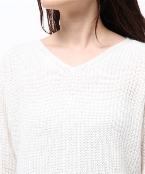 NATURAL BEAUTY BASIC（ナチュラルビューティーベーシック）の「ファインタッチアンゴラニット（ニット/セーター・レディース・グレー系その他/ホワイト/グレー/ブルー・MEDIUM）」の9枚目の写真