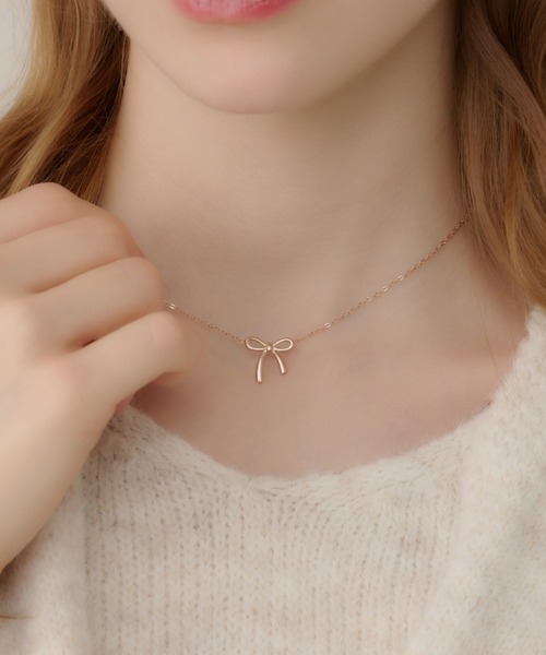 TITTY&CO.(ティティーアンドコー)の「リボンモチーフネックレス(ネックレス・レディース・ピンクゴールド/ゴールド/シルバー・FREE)」の14枚目の写真