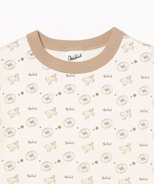 WOOLRICH(ウールリッチ)の「WOOLRICH / リンガーTシャツ(Tシャツ/カットソー・レディース・ベージュ・X-SMALL)」の3枚目の写真