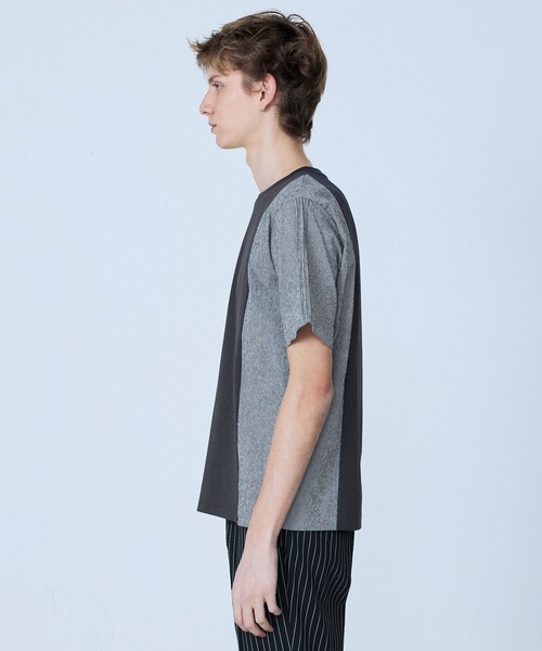 5351 POUR LES HOMMES（ゴーサンゴーイチプールオム）の「【異素材MIX】半袖 Tシャツ（Tシャツ/カットソー・メンズ・ネイビー/チャコールグレー・48/46/44/50）」の15枚目の写真
