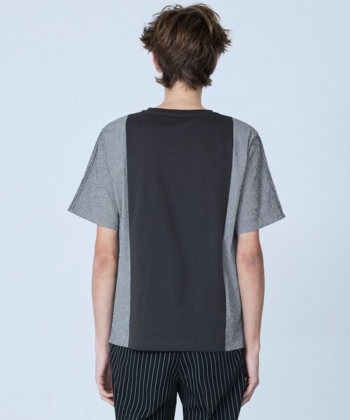 5351 POUR LES HOMMES（ゴーサンゴーイチプールオム）の「【異素材MIX】半袖 Tシャツ（Tシャツ/カットソー・メンズ・ネイビー/チャコールグレー・48/46/44/50）」の16枚目の写真