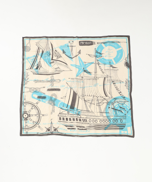 manipuri（マニプリ）の「manipuri マニプリ インドストール ポンメール 0161333006（ストール/ショール・レディース・ブルー・FREE）」の3枚目の写真