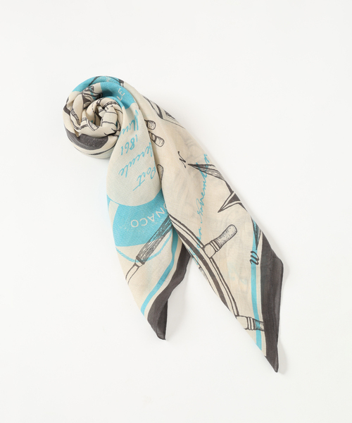 manipuri（マニプリ）の「manipuri マニプリ インドストール ポンメール 0161333006（ストール/ショール・レディース・ブルー・FREE）」の7枚目の写真