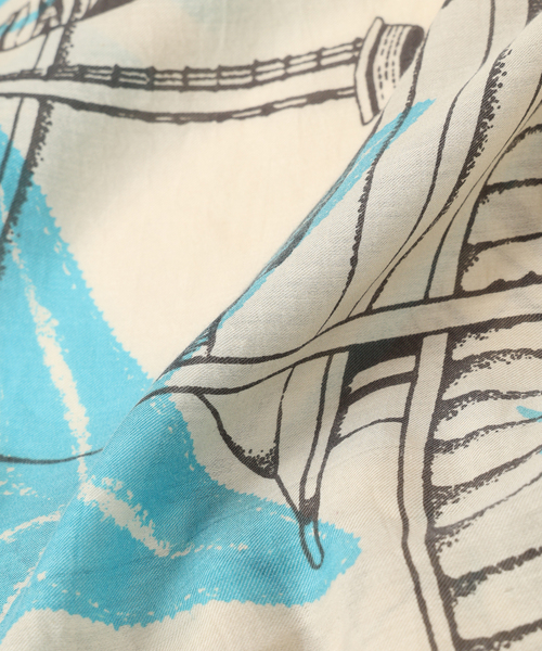 manipuri（マニプリ）の「manipuri マニプリ インドストール ポンメール 0161333006（ストール/ショール・レディース・ブルー・FREE）」の8枚目の写真