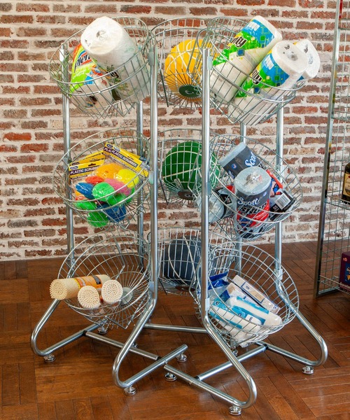 WIRE ROUND RACK GALVANIZED/ワイヤー ラウンド ラック（収納グッズ 