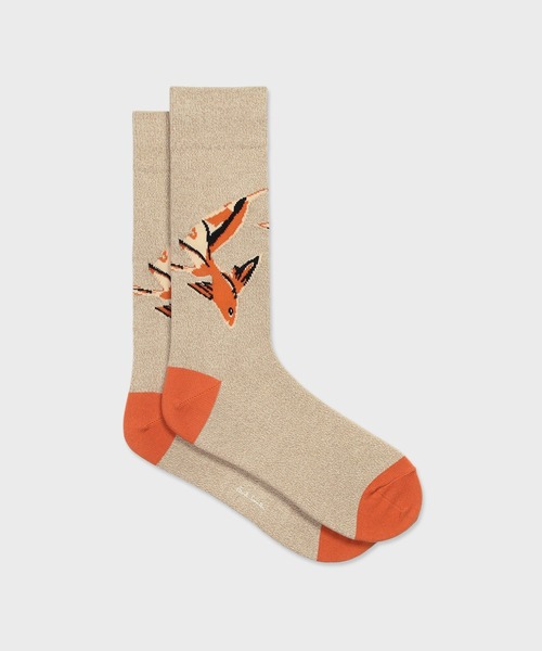 Paul Smith(ポールスミス)の「“LA PECHE” ソックス【160629 CS】(ソックス/靴下・メンズ・グレー/ベージュ・25-27)」の2枚目の写真
