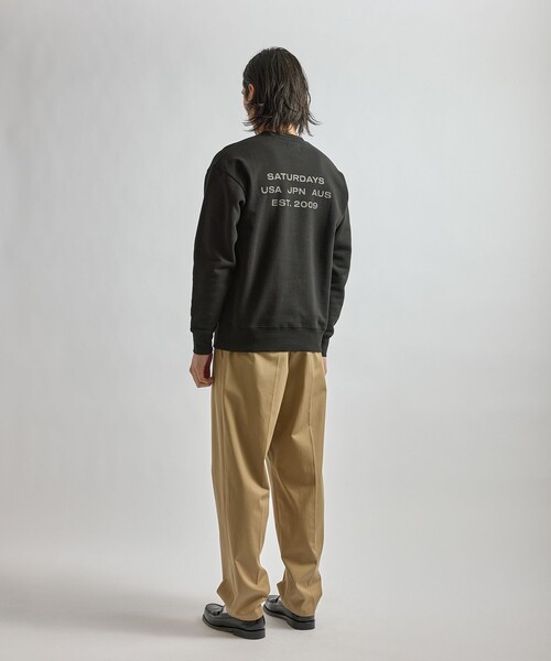 Saturdays NYC（サタデーズ ニューヨークシティ ）の「Bowery International Crew Sweatshirt（スウェット・メンズ・ネイビー/ブラック/ライトグレー・S/M/L）」の11枚目の写真