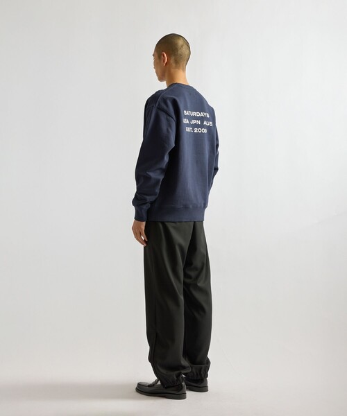 Saturdays NYC（サタデーズ ニューヨークシティ ）の「Bowery International Crew Sweatshirt（スウェット・メンズ・ネイビー/ブラック/ライトグレー・S/M/L）」の17枚目の写真
