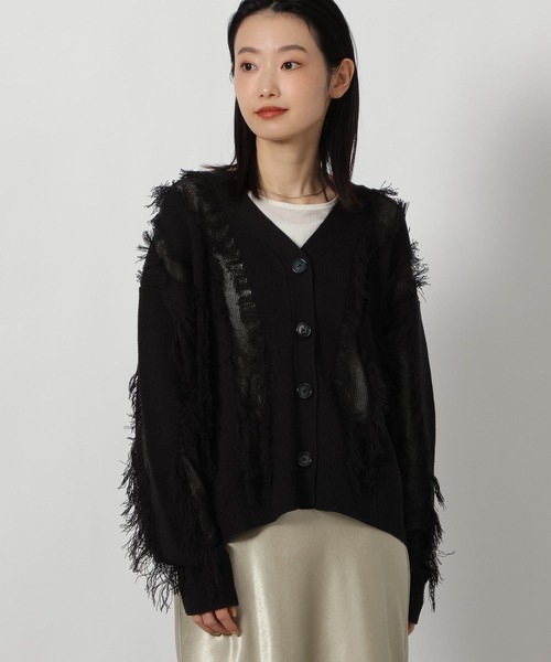 LAKOLE（ラコレ）の「フリンジカーディガン / 646554（カーディガン/ボレロ・レディース・アイボリー/ブラック/ベージュ・FREE）」の14枚目の写真