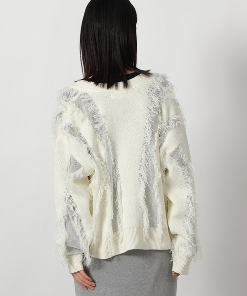 LAKOLE（ラコレ）の「フリンジカーディガン / 646554（カーディガン/ボレロ・レディース・アイボリー/ブラック/ベージュ・FREE）」の19枚目の写真