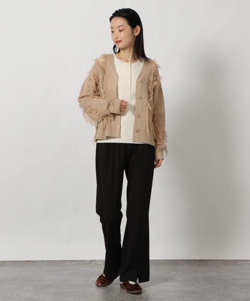 LAKOLE（ラコレ）の「フリンジカーディガン / 646554（カーディガン/ボレロ・レディース・アイボリー/ブラック/ベージュ・FREE）」の20枚目の写真