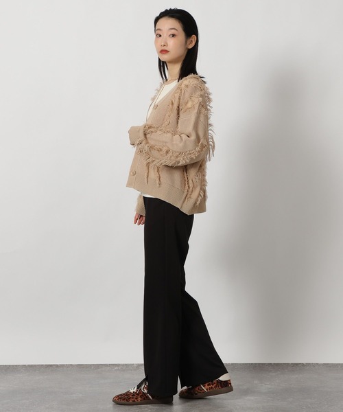 LAKOLE（ラコレ）の「フリンジカーディガン / 646554（カーディガン/ボレロ・レディース・アイボリー/ブラック/ベージュ・FREE）」の21枚目の写真