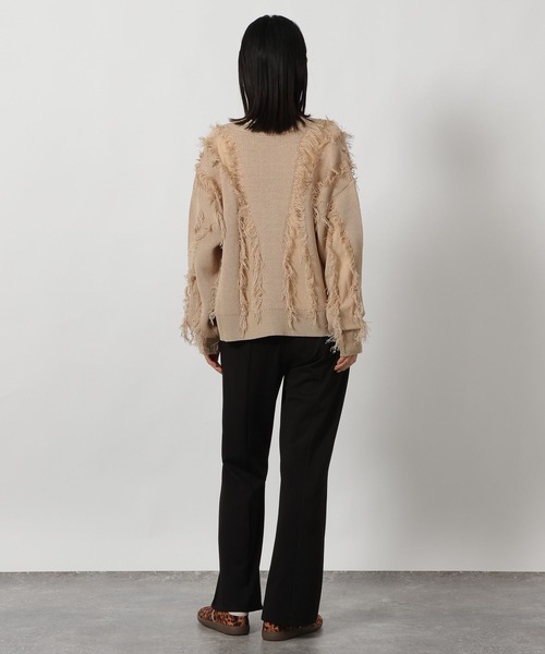 LAKOLE（ラコレ）の「フリンジカーディガン / 646554（カーディガン/ボレロ・レディース・アイボリー/ブラック/ベージュ・FREE）」の22枚目の写真