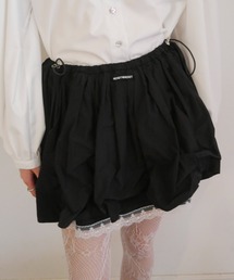 taffeta layered drape mini skirt