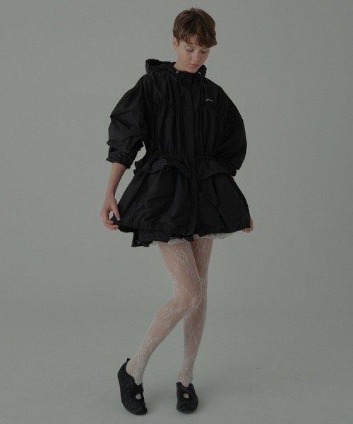 HONEY MI HONEY（ハニーミーハニー）の「taffeta layered drape mini skirt（スカート・レディース・ホワイト/ブラック/ピンク・FREE）」の7枚目の写真