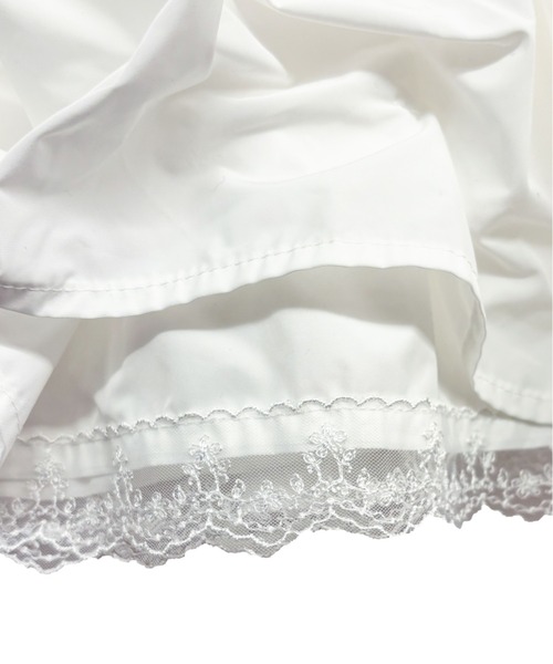 HONEY MI HONEY（ハニーミーハニー）の「taffeta layered drape mini skirt（スカート・レディース・ホワイト/ブラック/ピンク・FREE）」の14枚目の写真