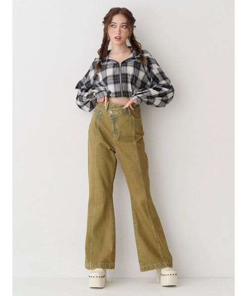 EVRIS（エヴリス）の「フードチェックショートシャツ（シャツ/ブラウス・レディース・レッド/ブラック・FREE）」の15枚目の写真